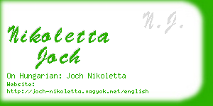 nikoletta joch business card